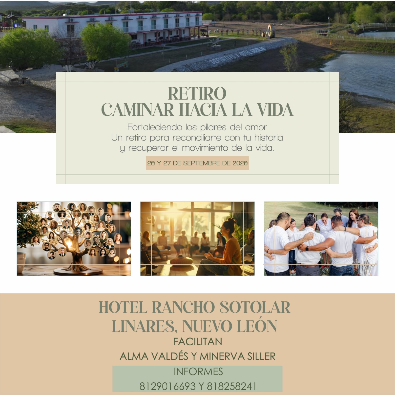 Retiro Caminar hacia la Vida, 26 y 27 de septiembre de 2026 en Hotel Rancho Sotolar, Linares, Nuevo León